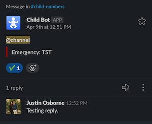 Slack preview of child number